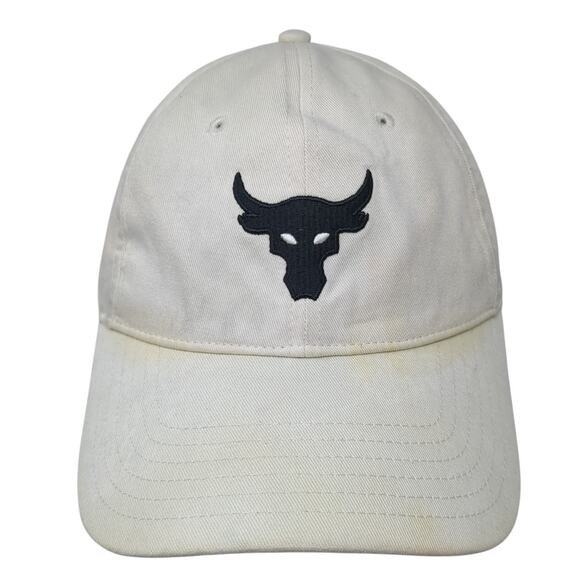 Bull Slideback Baseball Cap White One Size Adjustable Free Fit Under Armour - Picture 1 of 9